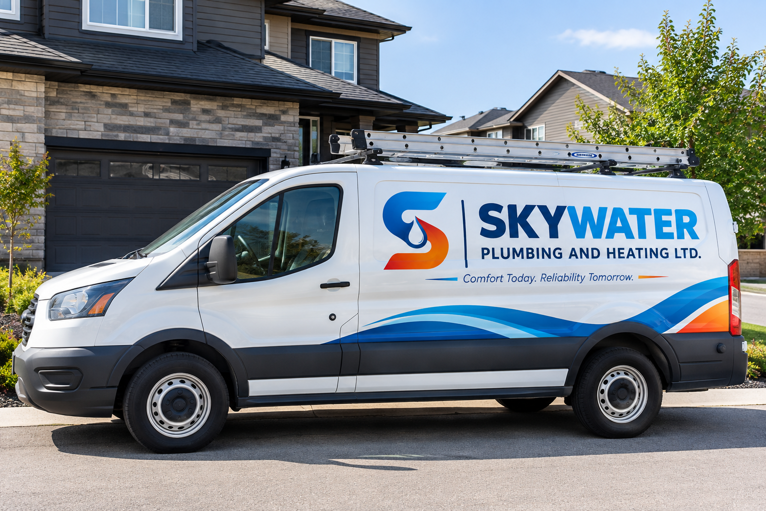 Skywater Plumbing and Heating Ltd. service van